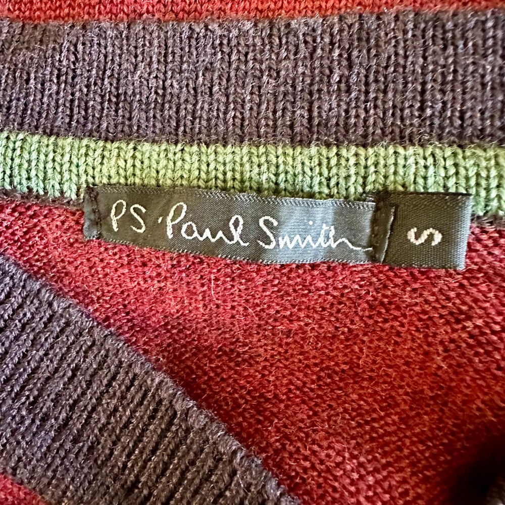 PS Paul Smith Men's V-Neck Sweater. Pure Wool Size: S - Picture 6 of 7